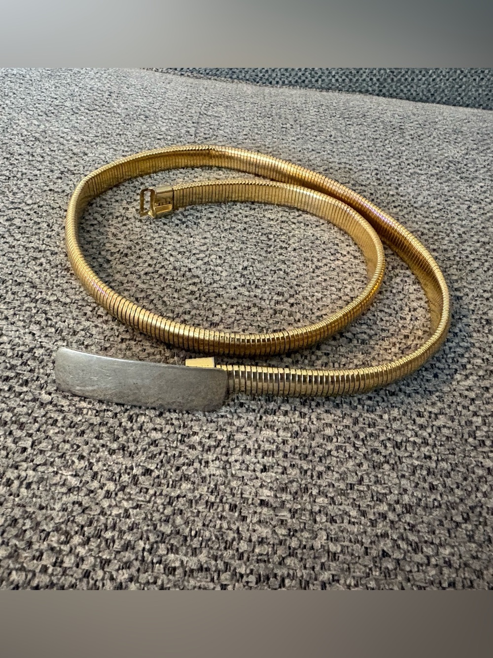 vintage gold-tone stretch snake chain belt